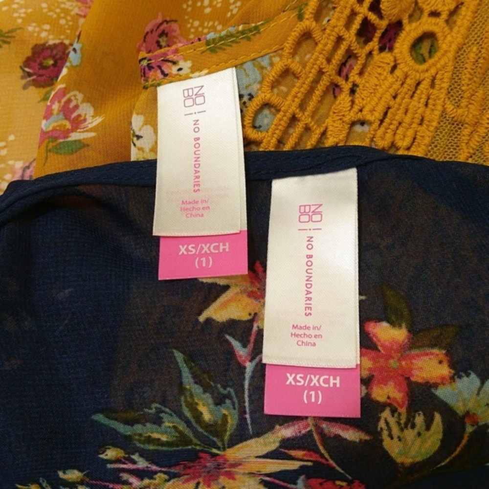 2 Floral Chiffon Crochet Lace Open-Front Vests - Sz XS‎ - Picture 8 of 9
